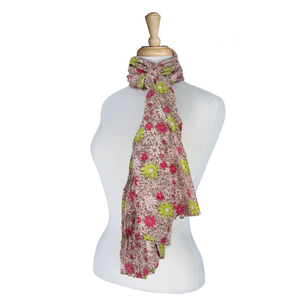 Taj Hotel Home Decor Kantha Cotton Scarve | 1-Piece | Multicolor | 18"x72"